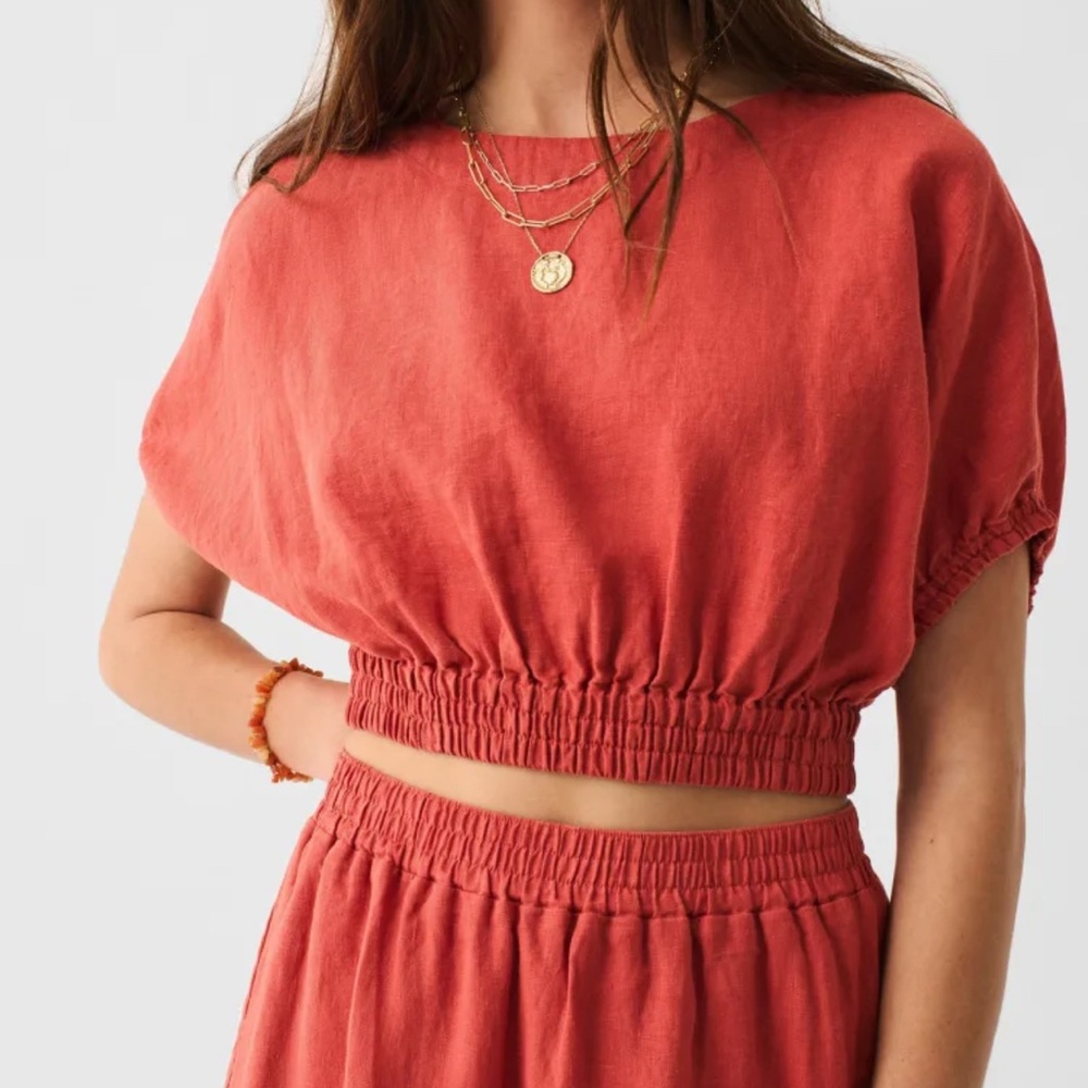 Faherty Cala Linen Top